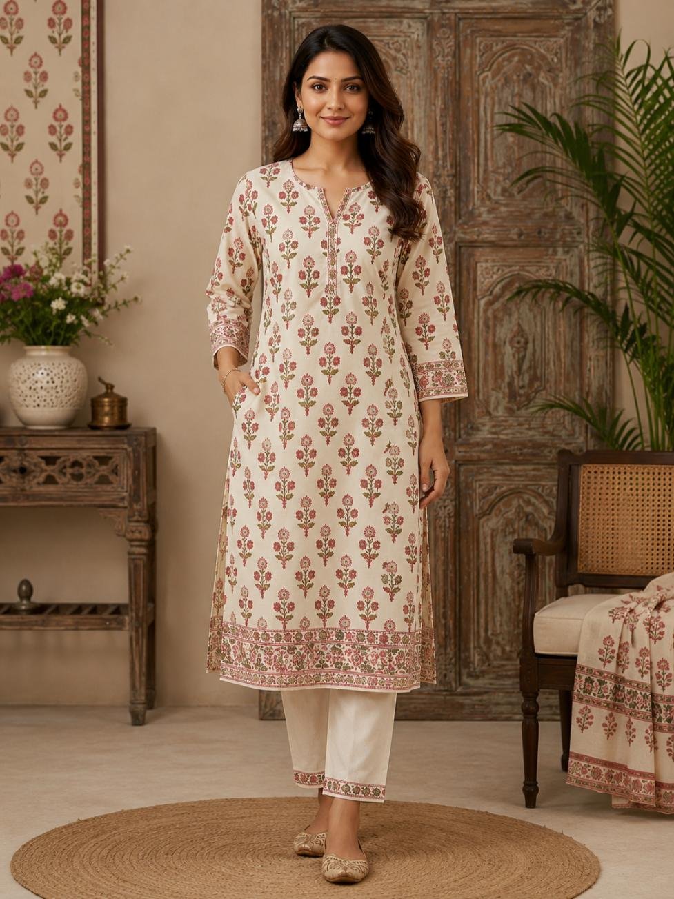 Hand-Block Printed Cotton Kurti