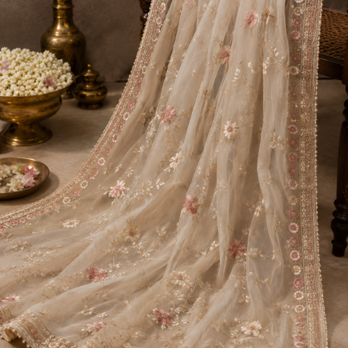 Embroidered Georgette Dupatta