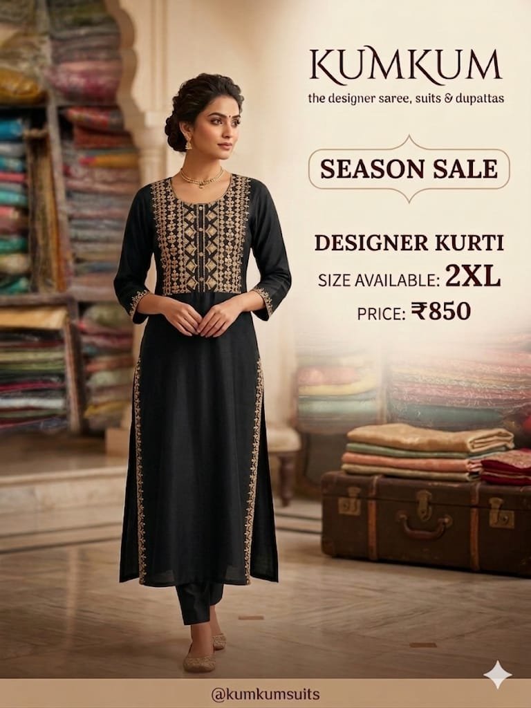 Designer Kurti – Black