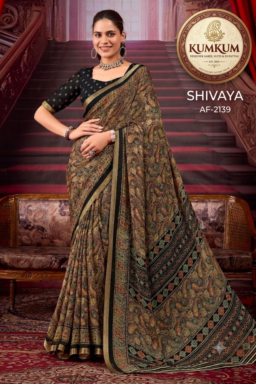 Earthy Paisley Saree